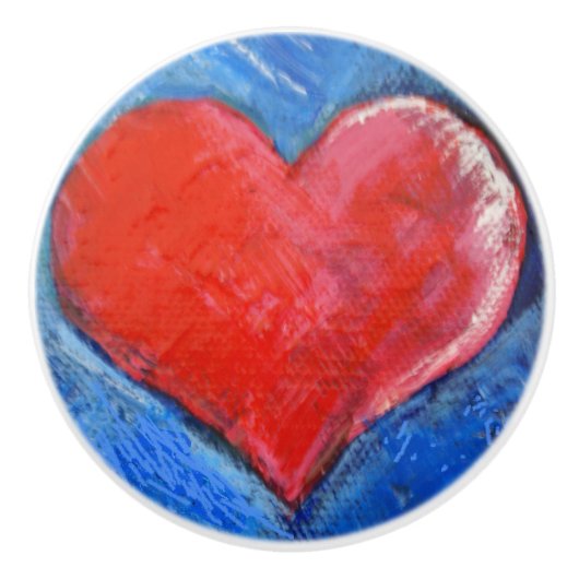 coeur en céramique de bouton (Devant)