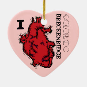 Cœur En Céramique I Heart Breckenridge Colorado ornement