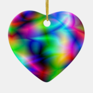 Cœur En Céramique Ornement coloré d'abstraction