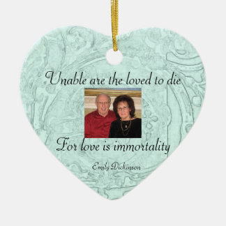 Cœur En Céramique Ornement commémoratif