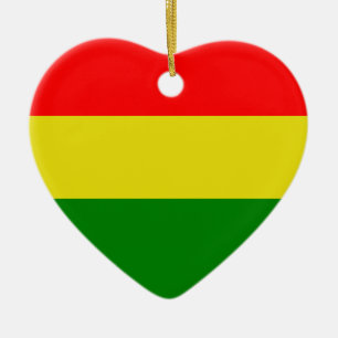 Cœur En Céramique Ornement d'amour de Rasta