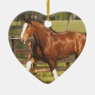 Cœur En Céramique Ornement de Clydesdale