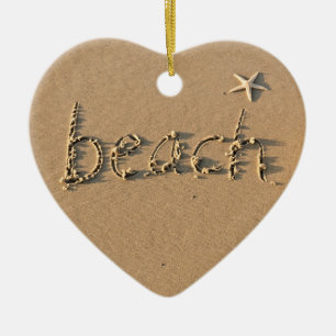 Cœur En Céramique Ornement de coeur de plage