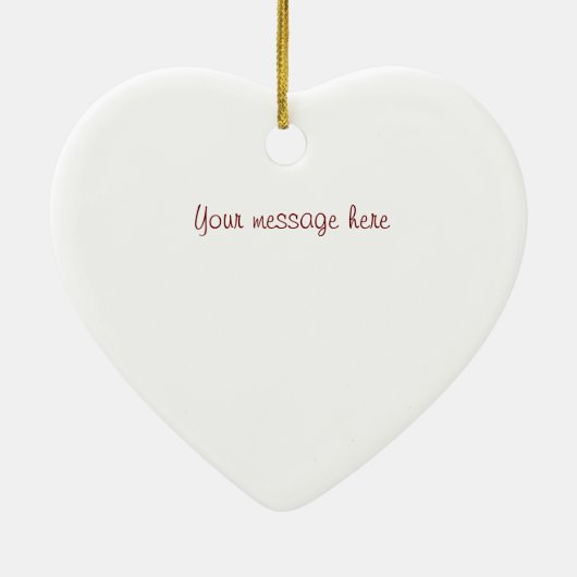 Cœur En Céramique Ornement de feuille d'érable du Canada (Dos)