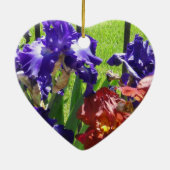 Cœur En Céramique Ornement d'iris de citation de Rumi (Dos)