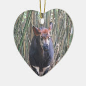 Cœur En Céramique Ornement d'okapi (Gauche)