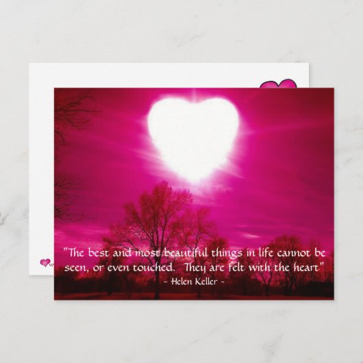 Coeur en feu - Carte postale (Devant / Derrière)