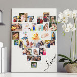 Coeur en forme 29 Photo Collage Love Script<br><div class="desc">Créez votre propre toile enveloppée avec 29 de vos photos préférées. Le modèle photo est mis en place pour créer un collage photo en forme de coeur d'amour, affichant vos photos dans un mélange de formats portrait, paysage et instragram carré. Téléchargez vos photos en ligne, de haut en bas. Le...</div>