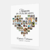 Coeur en forme 48 Photo Collage funéraire Bienvenu (Angle)