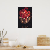 Coeur en main Print, Poster Paper (Matte)frame opt (Cuisine)