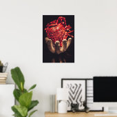 Coeur en main Print, Poster Paper (Matte)frame opt (Bureau à domicile)