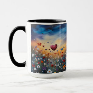 Coeur enchanté et Mug Fleur sauvage