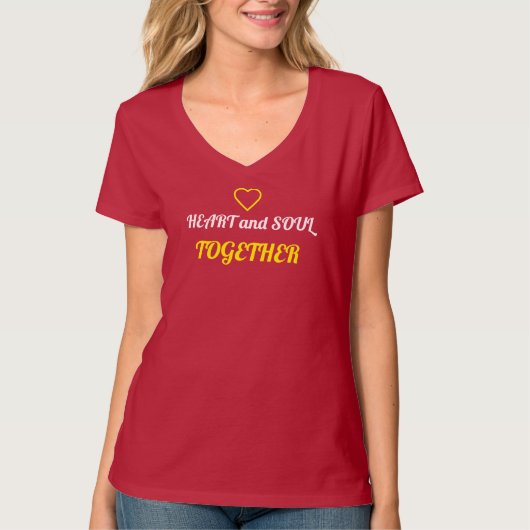 "Coeur et âme ensemble" T-shirt (Devant)