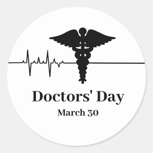 Coeur et cathétrique Nom du médecin Balise Sticker (Devant)