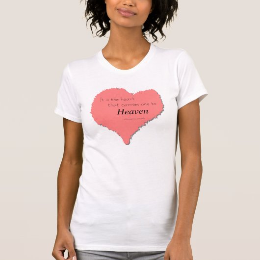 Coeur et citation T-Shirt (Devant)