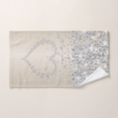 Coeur Et Diamants De parties scintillant Sur Lumin (Serviette à main)