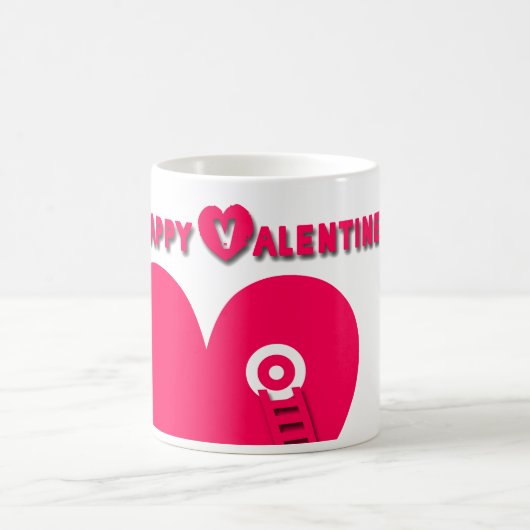 Coeur et échelle Saint Valentin Mug (Centre)