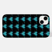 Coeur et flèche - Marine Turquoise iPhone / coque (Verso (horizontal))