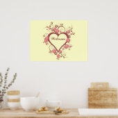 Coeur et fleurs Art Déco (Cuisine)