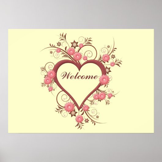 Coeur et fleurs Art Déco (Devant)