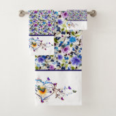 Cœur et papillons floral (En situation)