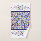 Cœur et papillons floral (Serviette à main)