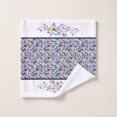 Cœur et papillons floral (Gant de toilette)