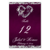 Coeur et Parties scintillant - Numéro de table de  (Par défaut)