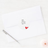 Coeur - Étiquette de adresse (Enveloppe)