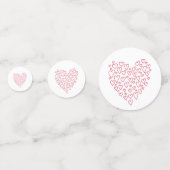 Coeur Fabriqué Avec Les Coeurs Rouges Confetti (Devant)