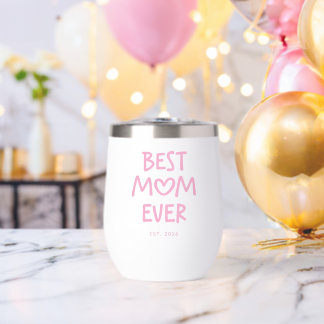 Cœur Fantaisiste Rose Meilleure Maman Ever