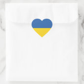 Cœur Flag of Ukraine Button Square Sticker (Sac)