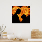 Coeur flamboyant Affiche de la Saint-Valentin (Cuisine)