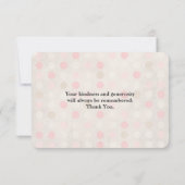 Coeur floral mignon en Merci rose et vert (Dos)