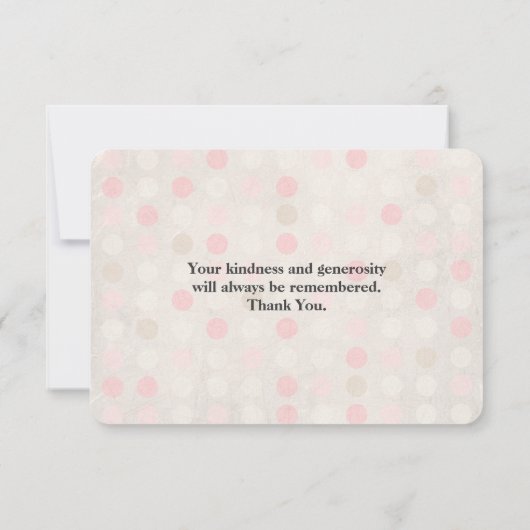 Coeur floral mignon en Merci rose et vert (Dos)