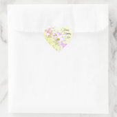Cœur Floral Monogram Sticker (Sac)