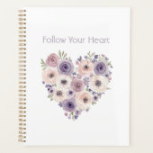 Cœur floral rose violet blanc (Devant)