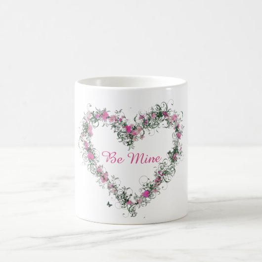 Coeur floral Soyez mien Mug (Centre)