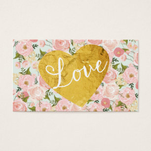 Coeur floral vintage d'amour d'or de pêche faux
