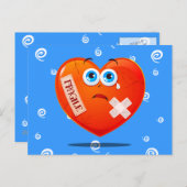 Coeur fragile, carte postale (Devant / Derrière)