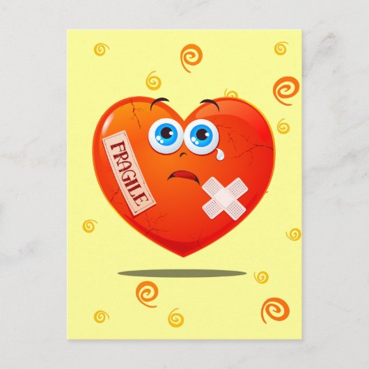 Coeur fragile, carte postale (Devant)