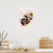 Coeur Full Koi Art Moderne Wall Déco Poster (Cuisine)