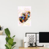 Coeur Full Koi Art Moderne Wall Déco Poster (Bureau à domicile)