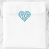 Cœur Funny bébé visage bleu merci Sticker (Sac)