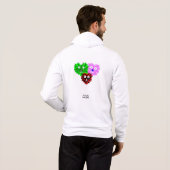 Coeur Fuzzies Homme Bella+Canvas Sweat - shirt à c (Dos entier)