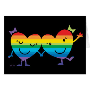 Coeur gallons d'arc-en-ciel