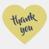 Cœur Gentle Warm Yellow Thank You Heart Sticker (Devant)