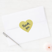 Cœur Gentle Warm Yellow Thank You Heart Sticker (Enveloppe)