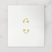 Coeur géométrique or - Cartes de Mariage pliées (Extérieur déplié)