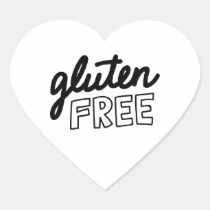 Cœur Gluten Free Typography Classic Round Sticker